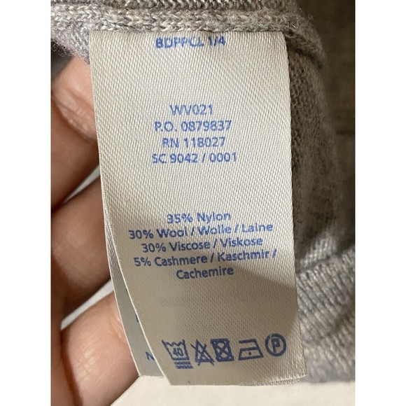 Boden‎ Sweater Womens Pullover Gray Wool Blend Button Back 3/4th sleeve Sz 6 - Picture 11 of 11